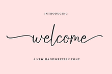 Welcome | Script Font