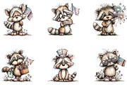 Patriotic Raccoon PNG Clipart, a Seasonal Illustration by CreationArt (Thumbnail 3 of 5)