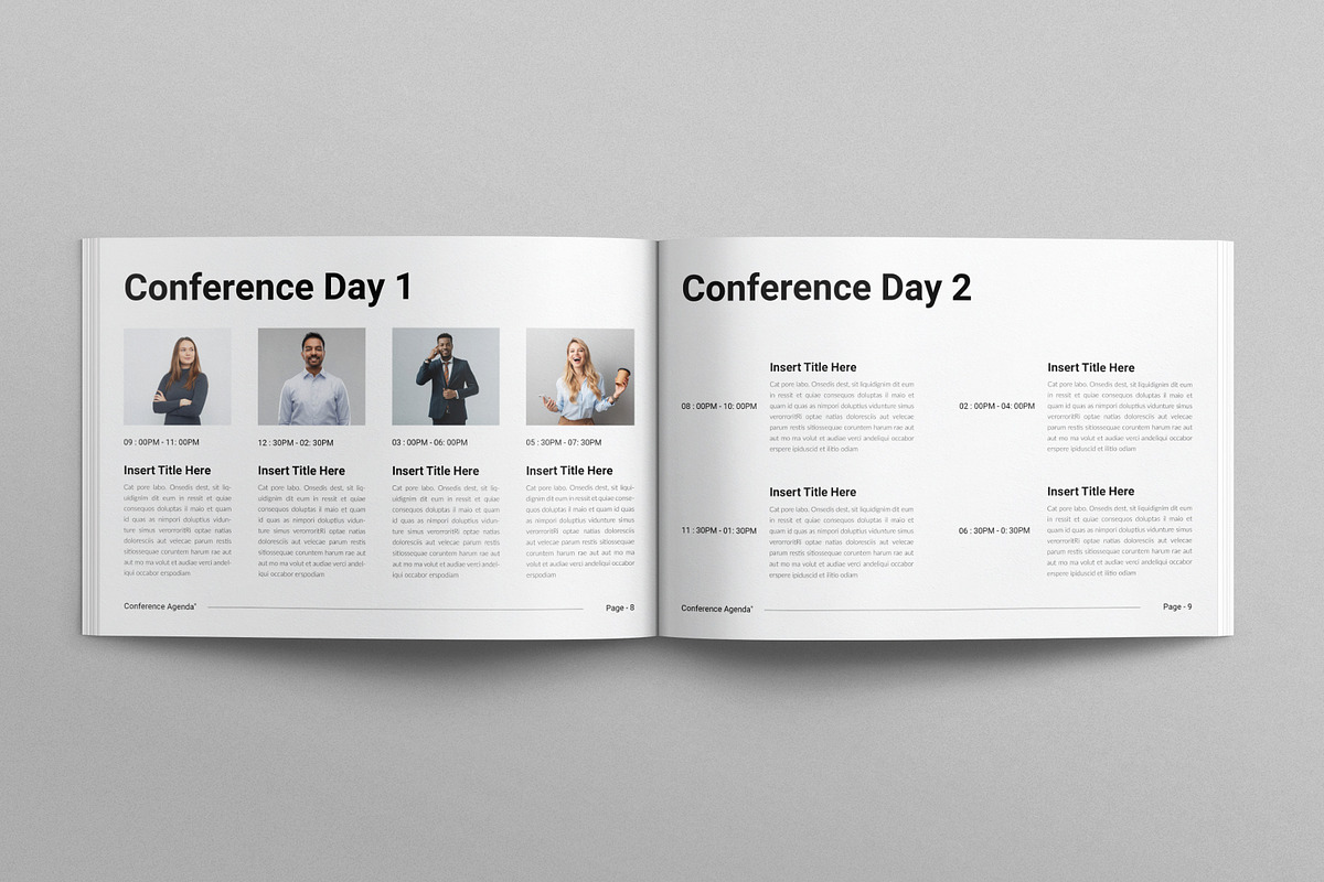 Conference Agenda Template Landscape, a Presentation Template by E-Type (Photo 4 of 7)