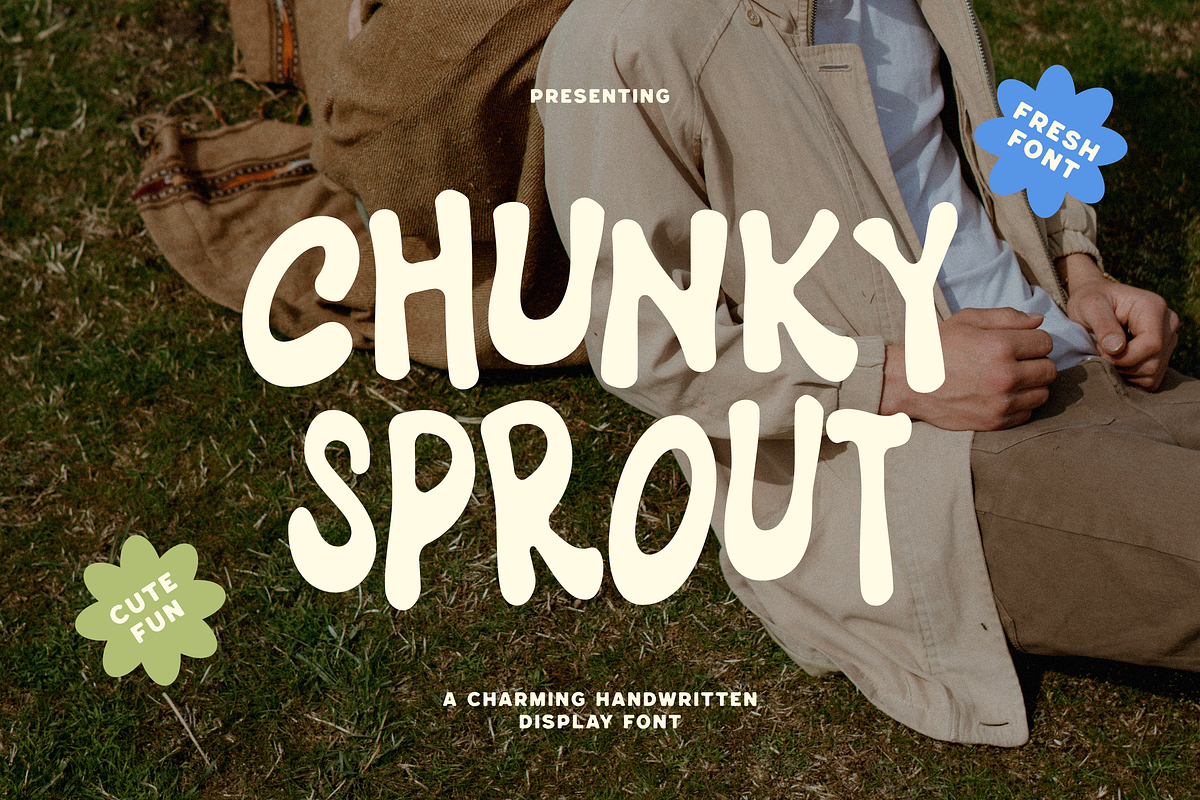 Chunky Sprout - Playful Handwritten, a Handwritten Font by Imoodev (Photo 1 of 8)