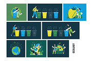 Ecology flat vector illustrations, a Templates & Theme by Grivina's shop (Thumbnail 18 of 31)