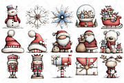Whimsical Christmas Clipart Bundle, an Illustration by DreamPrint404 (Thumbnail 2 of 6)