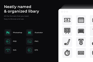 50 Hockey icons, an Outline Icon by Wencory