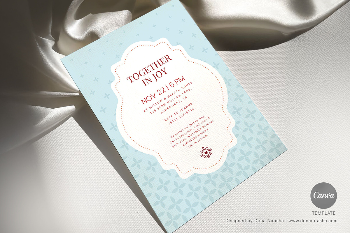 Get-together Invite Canva Temp - 33, a Marketing Template by BloomToLife By Dona (Photo 3 of 5)