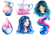 Aquarius Season Clipart, an Illustration by Designworld (Thumbnail 3 of 9)