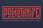 Pocketknife, a Font by Blank Is The New Black (Thumbnail 1 of 10)