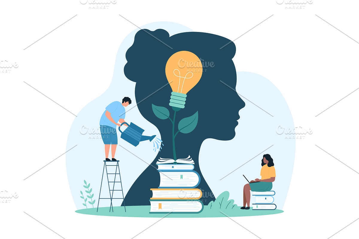 Skills training creative thinking, an Education Illustration by Flashvector
