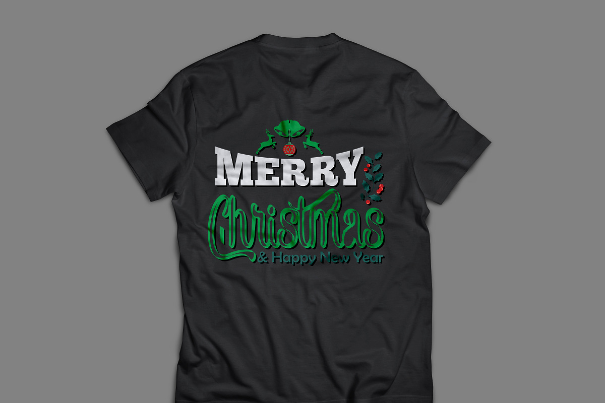 Merry Christmas T-shirt Design, a Stationery Template by hkmonir (Photo 1 of 3)