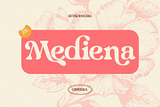 Mediena – Modern Retro Alternates, a Serif Font by Qweera Studio (Thumbnail 1 of 12)