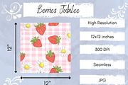 Berries with Flowers in Gingham, a Pattern Graphic by Paper & Pattern Studio (Thumbnail 4 of 9)
