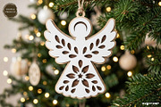 Nativity Angel Ornament SVG Bundle, a Decorative Illustration by svgocean (Thumbnail 4 of 7)