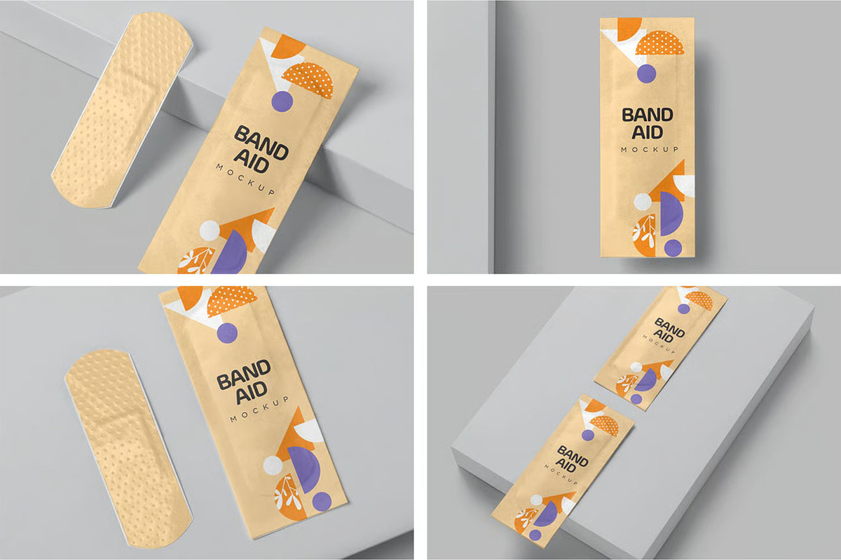 Band Aid Mockups, a Product Mockup by megostudi0 (Photo 1 of 6)