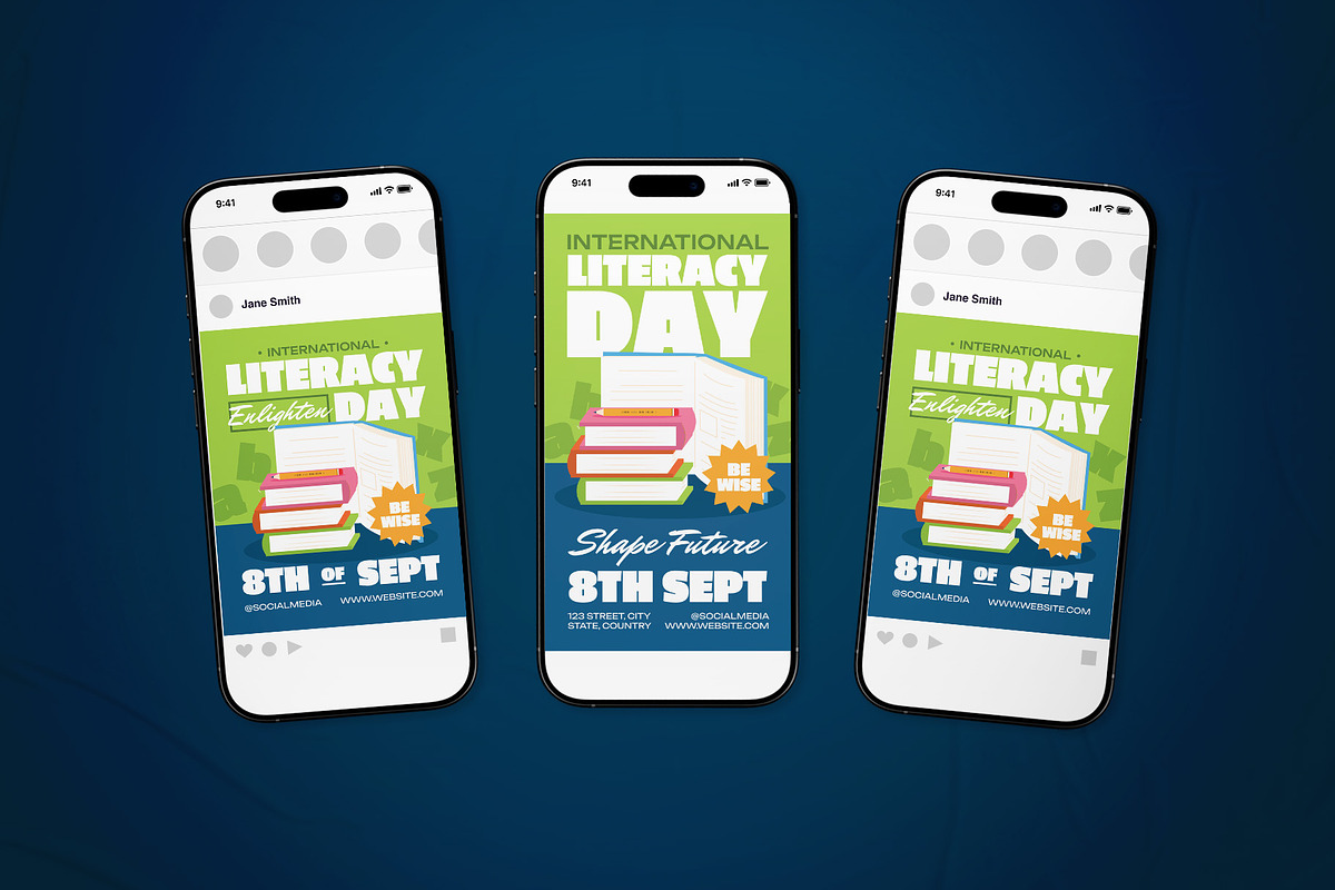 International Literacy Day Flyer Set, a Flyer Template by The Good Store (Photo 2 of 2)