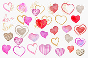 Valentine Day clipart Watercolor set, a Texture Illustration by Daryartsy (Thumbnail 6 of 10)