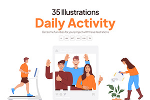 People Life Illustration Set, a Person Illustration by Vectors Market