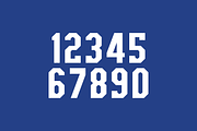 Brooklyn Numeral Set, a Sans Serif Font by Port Design Company (Thumbnail 2 of 7)