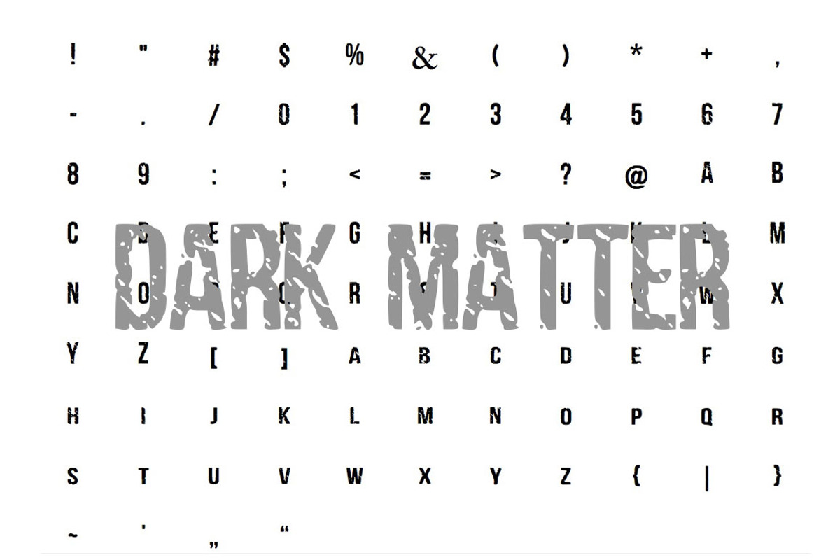 Distressed Condensed Font DarkMatter preview 4