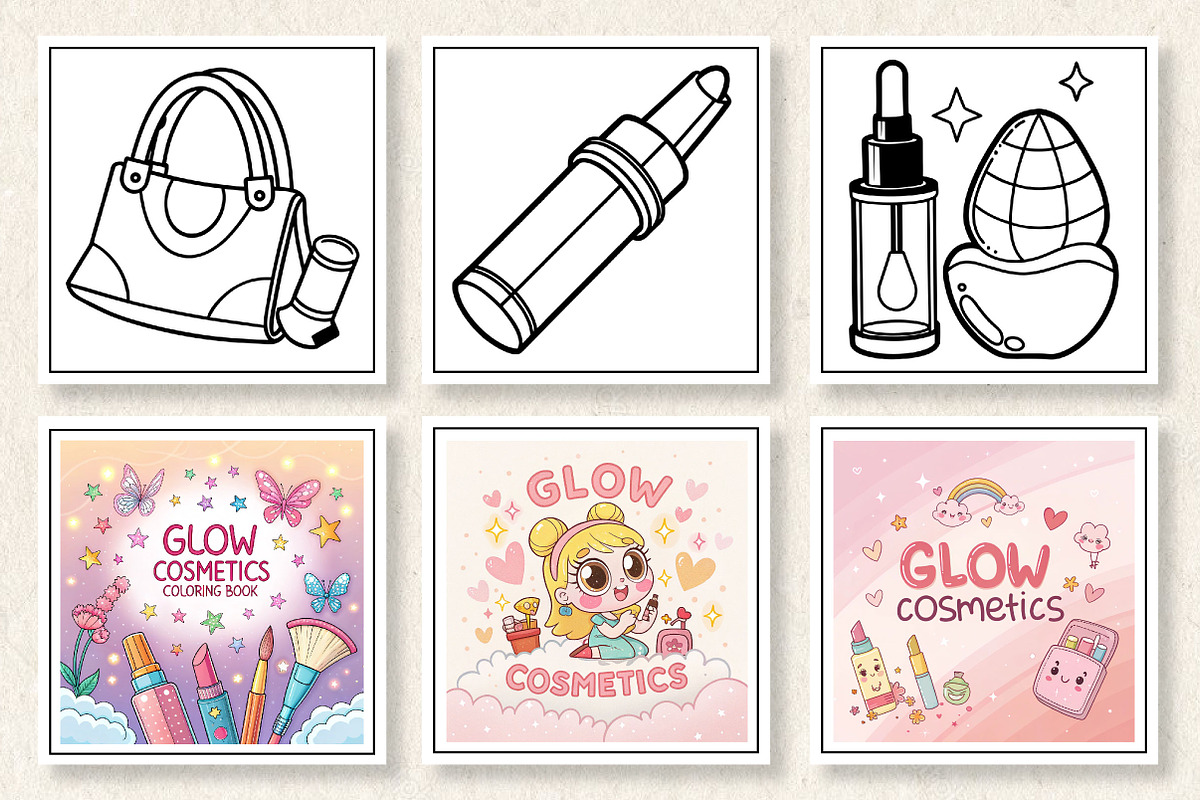 Glow Cosmetics Coloring Book, a Photo by Wow Magic (Photo 2 of 3)