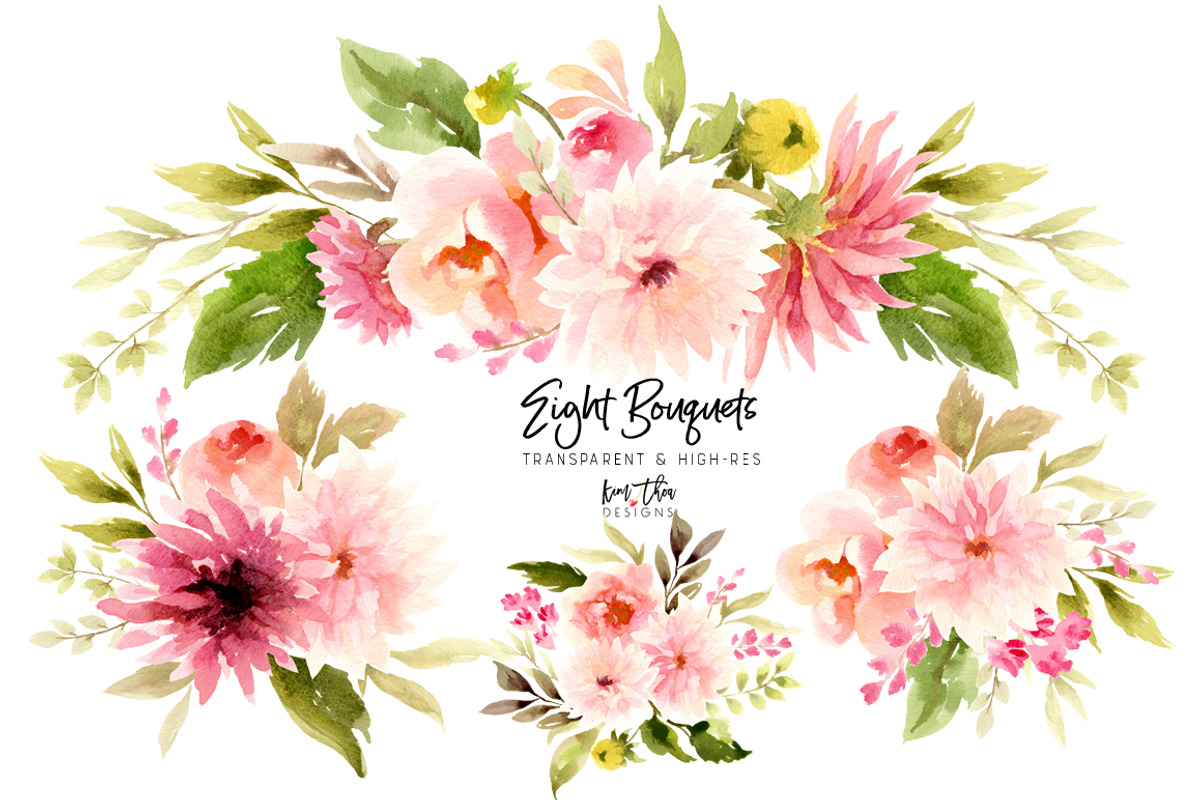 Sweet Dahlias and Roses, an Illustration by Kim Thoa Designs (Photo 2 of 9)