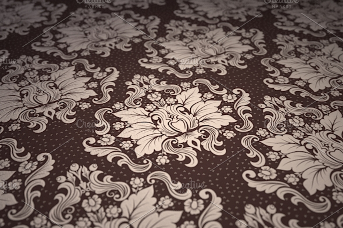 4 Vector Seamless Damask Patterns preview 2