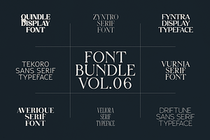 Font Bundle Vol.06 - 8 Premium Fonts, a Serif Font by Only Fonts