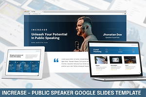 Increase - Speaker Google Slides, a Presentation Template by SlideFactory
