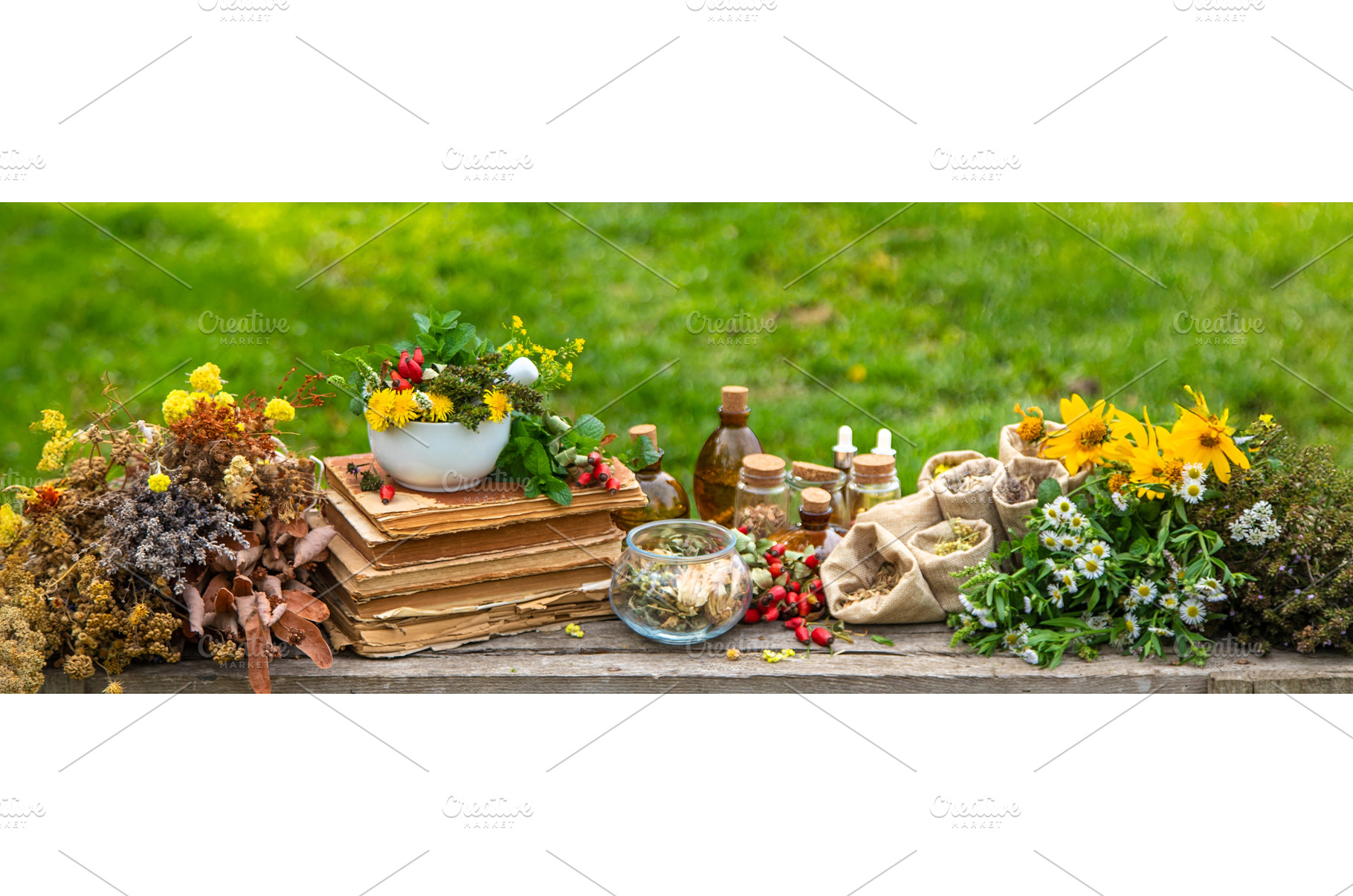 Medicinal herbs alternative medicine, a Food & Drink Photo by yanadjana
