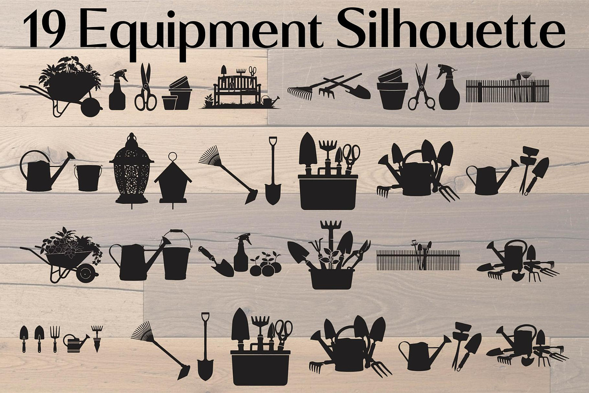 Gardening Equipment Silhouette, an Object Graphic by Creativeshirt (Photo 1 of 20)