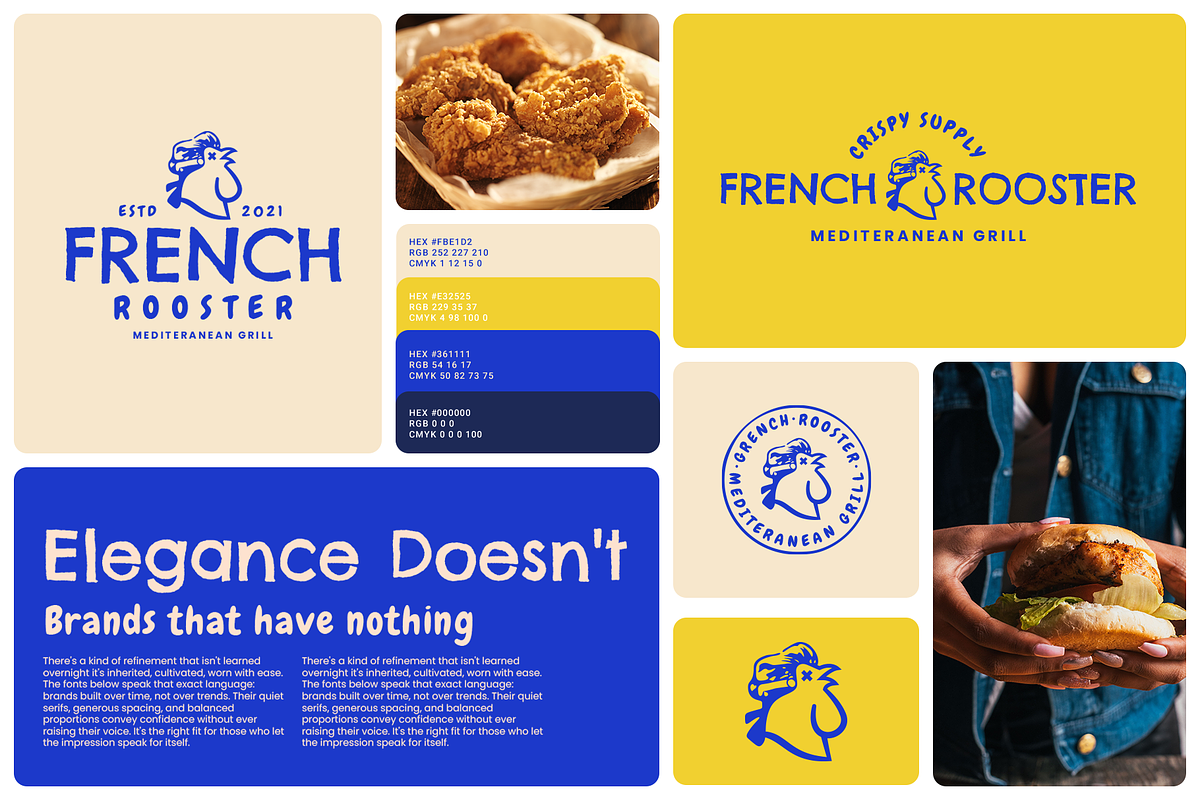 Restaurant French Rooster Logo, a Branding & Logo Template by Headfonts (Photo 2 of 3)