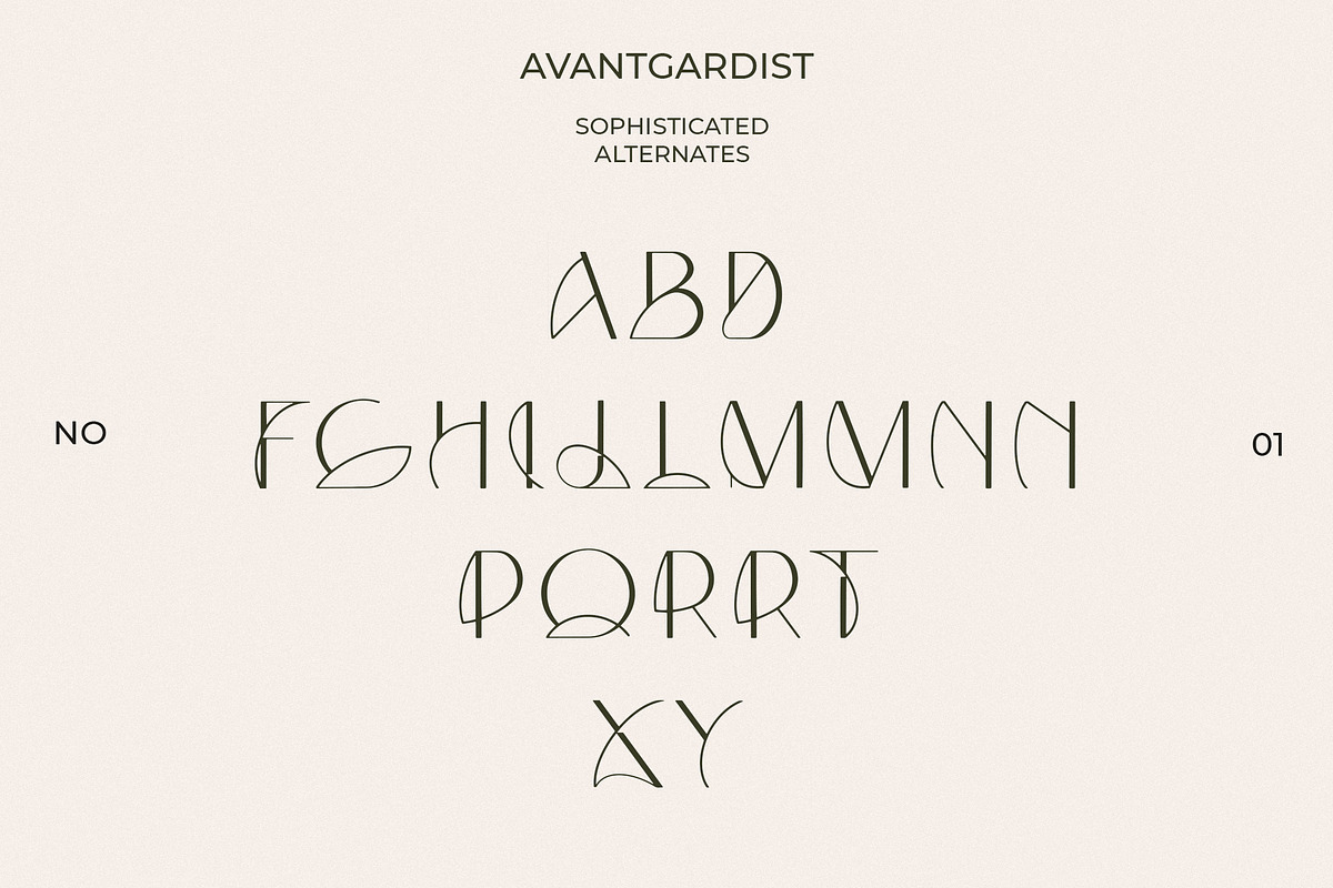 Avantgardist Modern Ligature Font, a Sans Serif Font by Laras Wonderland (Photo 5 of 18)