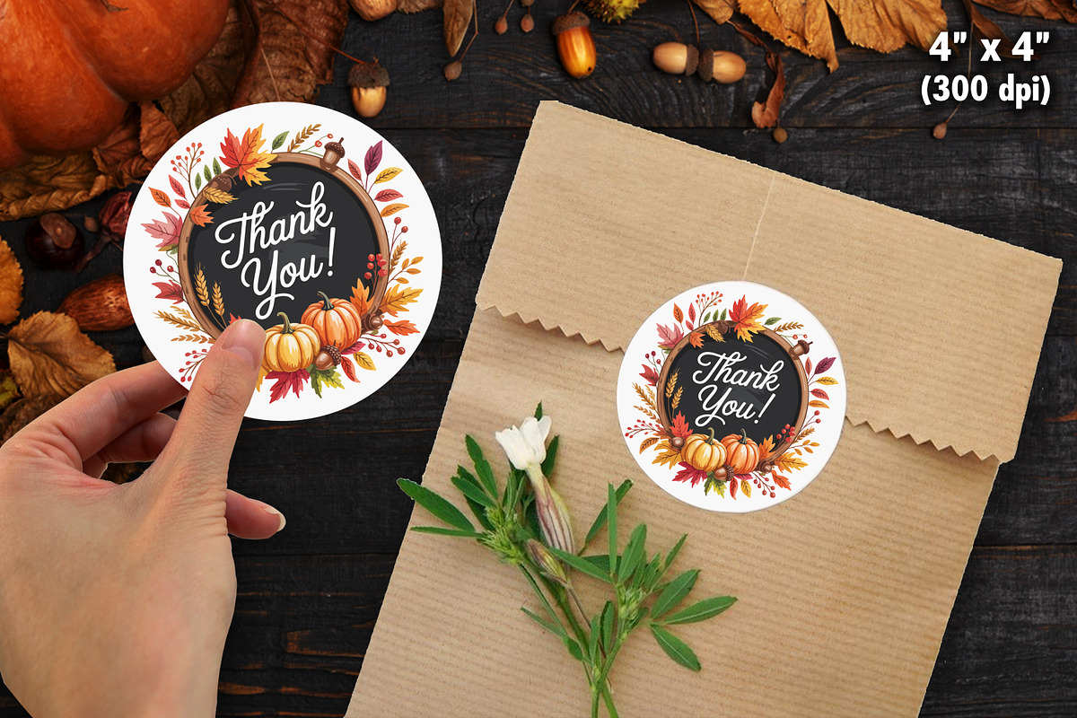 Fall Autumn Thank You Sticker Bundle, an Illustration by Actual Pixel (Photo 7 of 22)