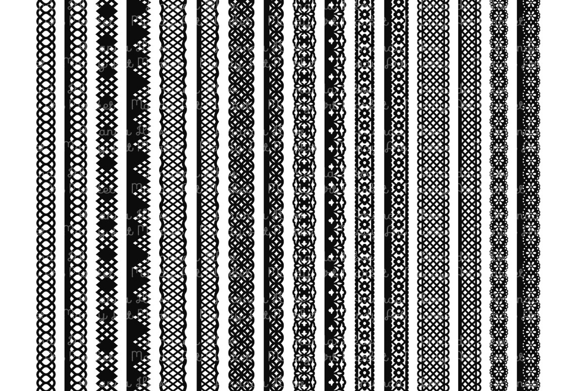 Black Vector Lace Borders, an Illustration by Amanda Ilkov (Photo 4 of 5)