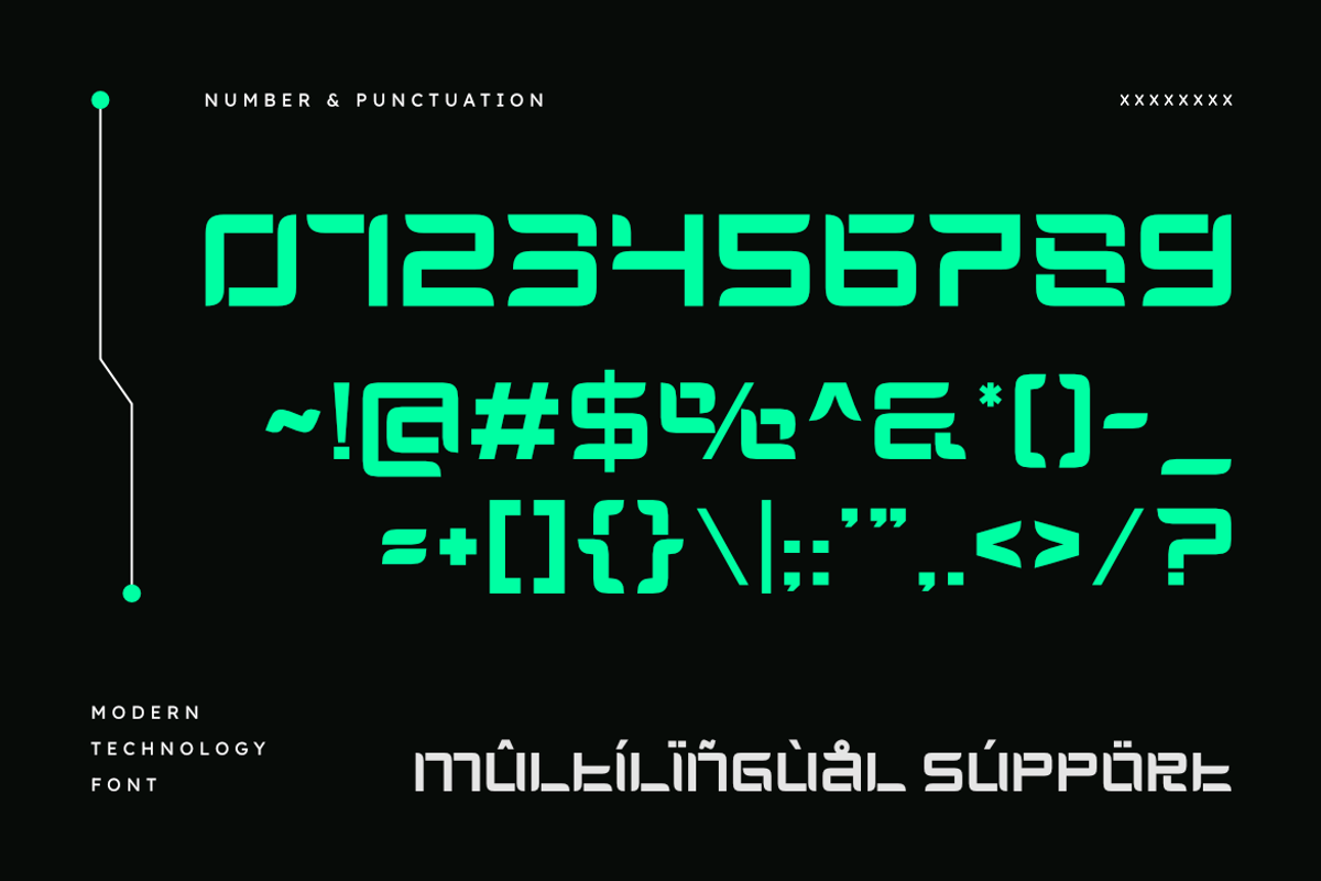 Dutech — Modern Futuristic Font, a Symbol Font by Masyafi Studio (Photo 3 of 8)
