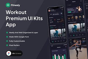Fitnesly - Workout UI KIts App