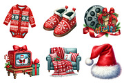 Christmas Movie Night Clipart, an Illustration by CreationArt (Thumbnail 4 of 5)