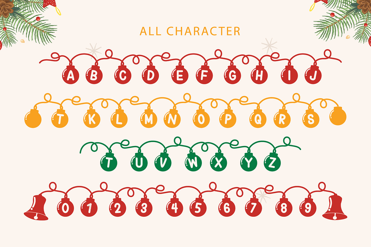 Balls Christmas - Decorative Font, a Handwritten Font by Densu Creative (Photo 6 of 6)