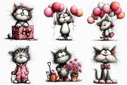 Whimsical Baby Cat Clipart Png, an Illustration by Craft Nest (Thumbnail 3 of 11)