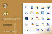 25 Smart Factory Icons., a Solid Icon by IconBunny (Thumbnail 1 of 2)