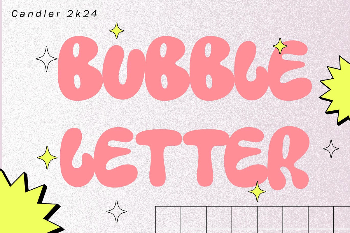 Candler - Cute Bubble Font, a Sans Serif Font by PROF STUDIO (Photo 3 of 6)