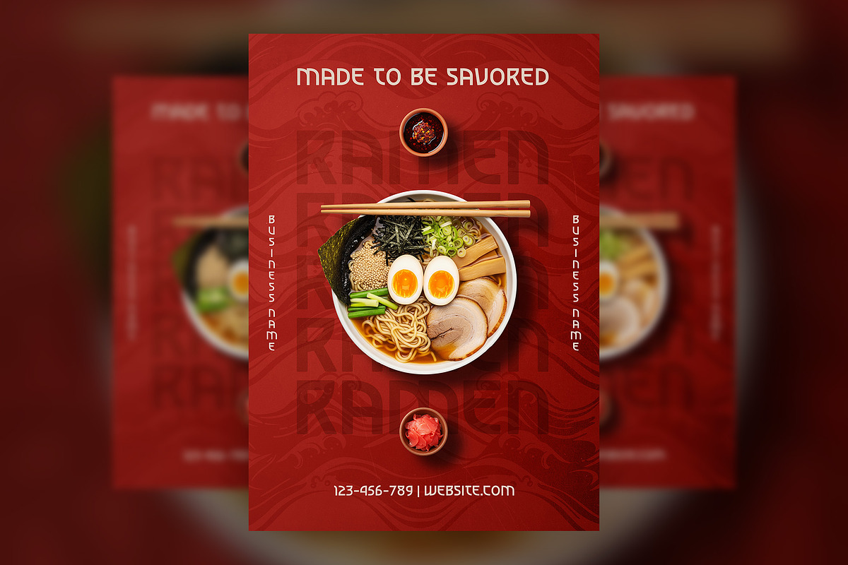 Japanese Ramen Restaurant Flyer, a Flyer Template by professorinc