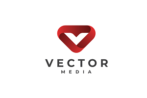 Vector Media Letter V Logo Design, a Branding & Logo Template by yopie