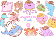 Cowboy Sea Friends PNG Clipart, an Animal Illustration by LemonDesign (Thumbnail 1 of 3)