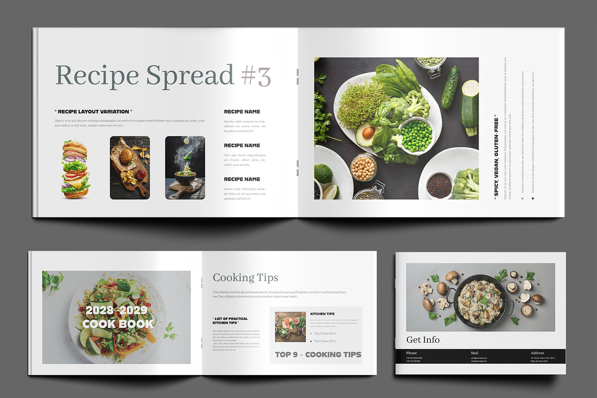 Cookbook for Recipes and Food Lovers, a Brochure Template by MightyDesign (Photo 6 of 9)