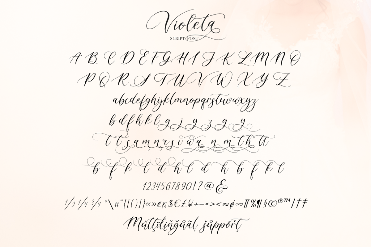 Violeta, a Script Font by Larin Type Co.