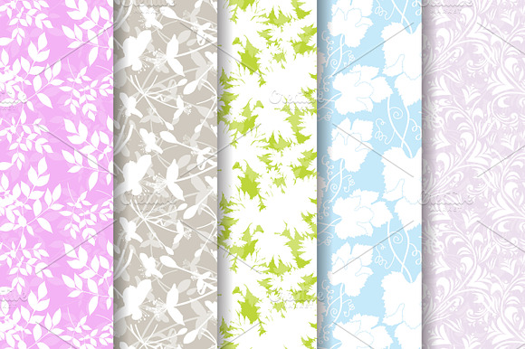 18 Floral Seamless Patterns Set preview 7