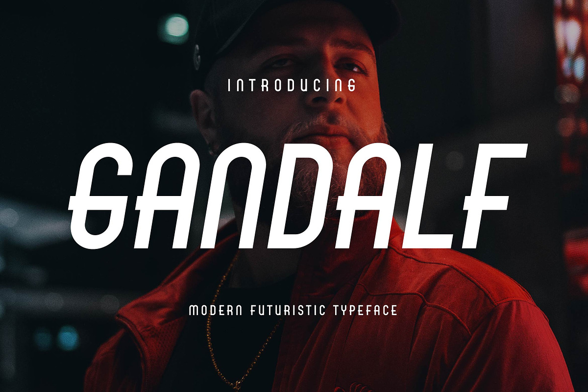 Gandalf - Futuristic Font, a Sans Serif Font by Aqeel_Art (Photo 1 of 6)