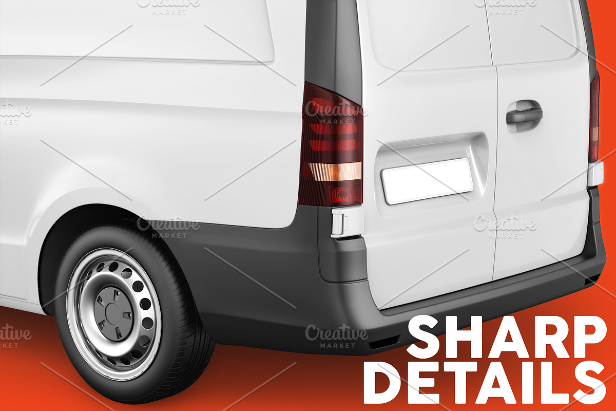 Realistic Panel Van PSD Mockup, an Object Graphic by Sinlatown (Photo 15 of 17)