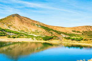 Blue lake with mountains, a Nature Photo by Vapi