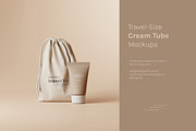 Travel-Size Small Cream Tube Mockups, a Packaging Mockup by pmvch (Thumbnail 1 of 9)