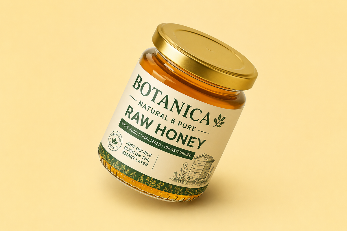Honey Jar Mockup Set, a Packaging Mockup by Custom.scene (Photo 2 of 4)